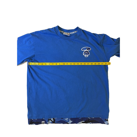 A Bathing Ape TShirt Mens Large Blue Camo Mushroom Graphic Tee Aape Streetwear - Picture 7 of 8